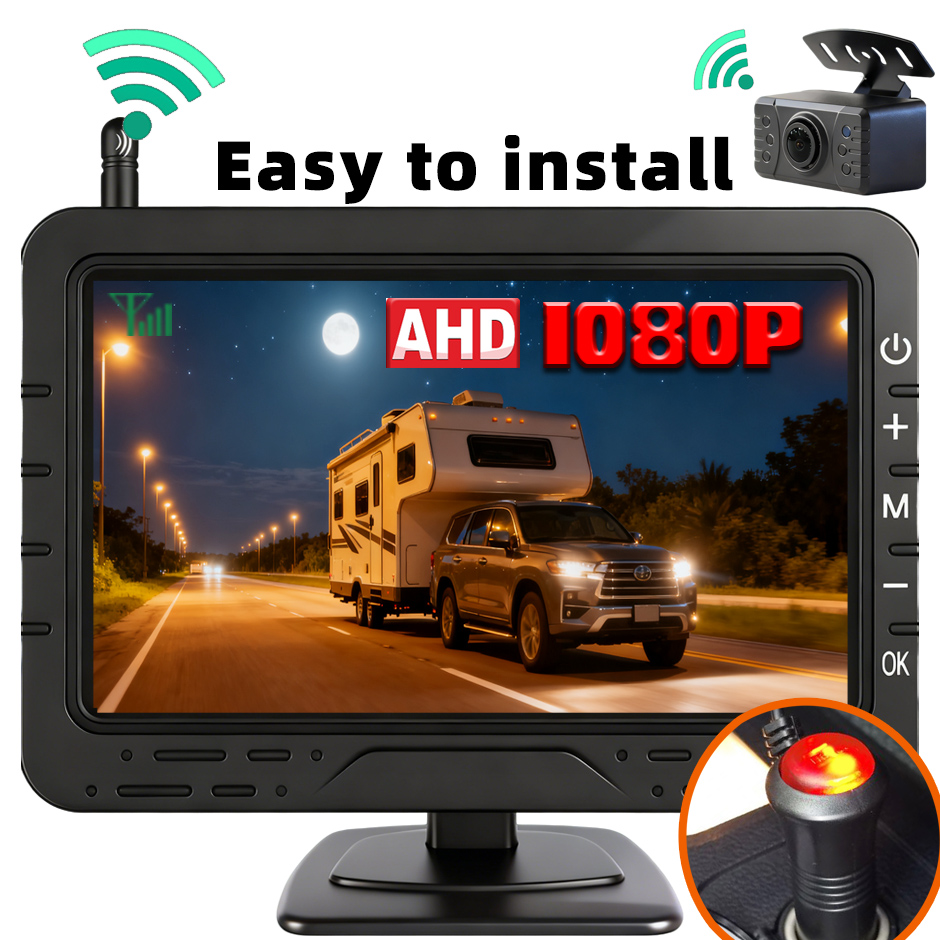 Trail Camera Infrared - QXNY Kablosuz 4.3In Araç Park Monitörü